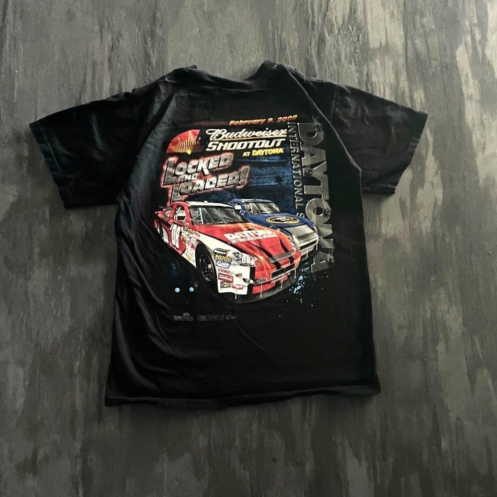 Vintage NASCAR Budweiser Daytona Shirt Mens Medium Black 2000s